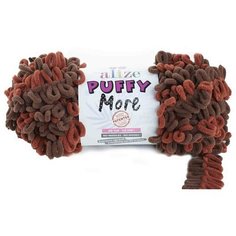 Пряжа Alize Puffy More коричневый-терракот (6290), 100%микрополиэстер, 11,5м, 150г, 5шт