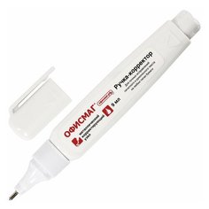 Ручка-корректор офисмаг 9 мл металлический наконечник, 12 шт