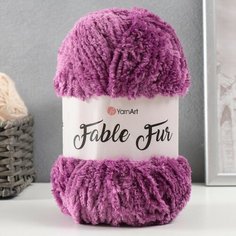 Пряжа "Fable Fur" 100% микрополиэстер 100м/100гр (979 лиловый) Без бренда