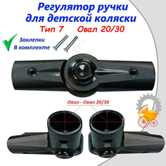 Регулятор ручки для детской коляски овал - овал 20/30мм Тип 7 Remkol36