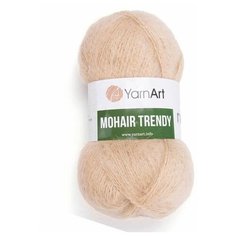 Пряжа для вязания YarnArt Mohair Trendy (ЯрнАрт Мохер Тренди) - 3 мотка, 134 св. бежевый, полушерсть пушистая, 50% акрил, 50% мохер, 220м/100г