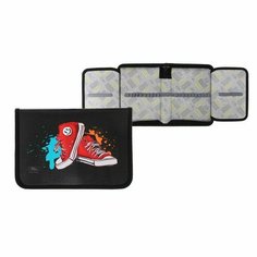 Calligrata Пенал 1 секция, 140 х 205 х 38 мм, 2 откидные планки, Calligrata 30П32_2В "Кеды", ламинированный картон