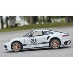 Машинка металлическая Porsche 911 Turbo S 1:24, Коллекционная модель для взрослых, Игрушечный автомобиль с звуковыми и световыми эффектами для детей Элемент