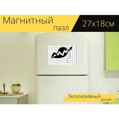 Магнитный пазл "Считать, мысли, голова" на холодильник 27 x 18 см. Lots Prints