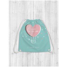 Сумка для сменной обуви и вещей JoyArty "Любовь в воздухе" рюкзак-мешок, 38x40 см