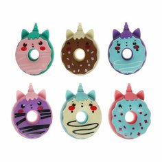 Ластик фигурный микс Пончики (штрихкод на штуке), 48 штук Noname