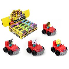 Набор 4 Машинки инерция с Аниматрониками Фредди Фазбер, Фрэдди черный, Золотой Фрэдди, Чика, фнаф Toysa