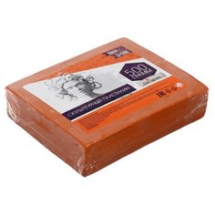 Пластилин скульптурный Calligrata, мягкий, 500 г, терракотовый Нет бренда