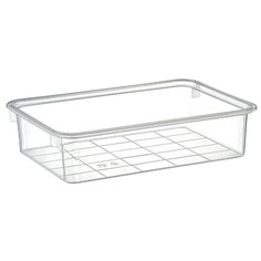 Лоток прямоугольный 2.1 л. с бортиками прозрачный пластиковый 1 шт 25.6x18.1x6.1 см DDStyle