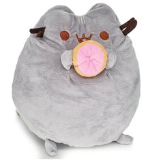 Мягкая игрушка кот Пушин с пончиком 25 см/Pusheen Cat Тоторо Шоп