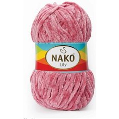 Пряжа Nako Lily коралл (2807), 100%полиэстер, 180м, 100г, 1шт