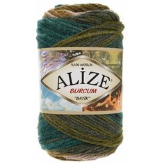 Пряжа ALIZE "Burcum Batik" цвет: 4684 беж-оливковый-морская волна 100гр. 210м. (100% акрил) 1 шт