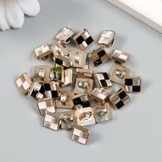 Пуговицы пластик ТероПром 9413549 для творчества на ножке "Квадратики" набор 30 шт товар без выбора конкретного цвета 1х1 см Арт Узор