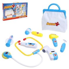 Набор медсестры, 8 предметов с сумкой, световой и звуковой эффект Happy Valley