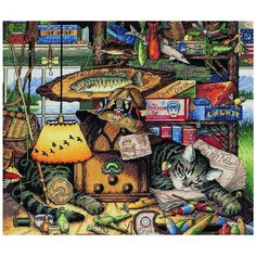 Dimensions Набор для вышивания крестиком Max in the Adirondacks (Макс-рыболов) 36 х 30 см (35088)
