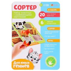 Настольная игра IQ-ZABIAKA Сортер Изучаем животных