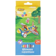 Карандаши цветные №1 School Шустрики 24 цвета шестигранные