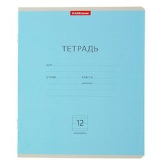 ErichKrause Упаковка тетрадей Классика 0613, 10 шт., линейка, 12 л., 10 шт., голубой