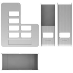Подставка пластиковая для бумаг вертикальная ErichKrause® Techno, 100мм, серый