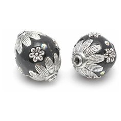 Бусины Этника TESORO арт. TS. A2787 цв.2 черный никель 21х18 мм in 2 мм