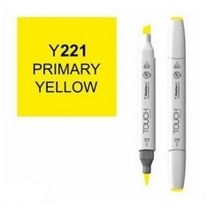 Маркер для скетчей TOUCH BRUSH двухсторонний цв.221 желт основной, 1210221