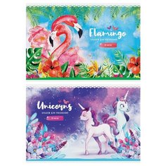 Альбом для рисования 20л, А4, на скрепке ArtSpace "Рисунки. Magic world", эконом Спейс