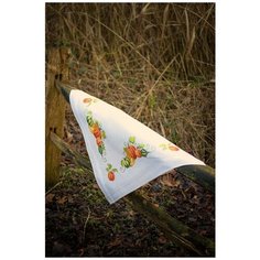 PN-0013416 Набор для вышивания печатный крест (салфетка) Vervaco, Pumpkins Тыквы 80х80