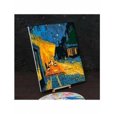 Картина по номерам на холсте с подрамником «Ночная терраса кафе» Винсент ван Гог 40х50 см Школа талантов