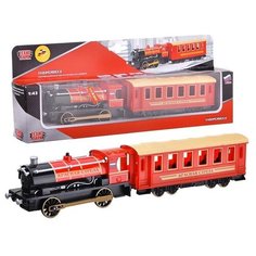 Поезд с вагоном (свет, звук) в коробке Технопарк