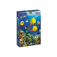 Пазл premium Аквариум 500 элементов 340х460 мм , фольгированная коробка и картинка, Hatber