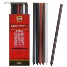 Набор стержней для рисования Koh-I-Noor 4869 (III) Gioconda, 5,6 мм, 6 штук, микс