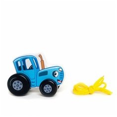 Каталка Синий Трактор BochArt Деревянная игрушка нет бренда