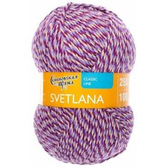 Пряжа для вязания Семеновская Svetlana(СветланаПШ) цвет: мозаика1425 1 моток МШФ 50% шерсть 50% акрил 100г 250м