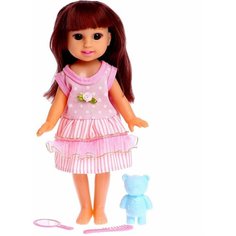 Кукла классическая Света в платье, с игрушкой и аксессуарами Микс Denco Store