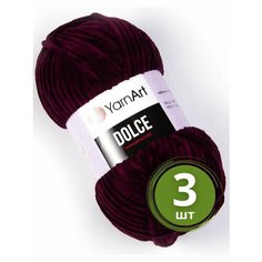 Пряжа YarnArt Dolce (Дольче) - 3 мотка Цвет: 780 слива 100% микрополиэстер 100г 120м