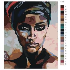 Картина по номерам X-100 "Девушка" 70x90 Brushes Paints