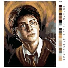 Картина по номерам V-296 "Гарри Поттер (Harry Potter)", 70x90 см Brushes Paints