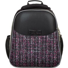 Ранец для первоклассника №1 School для мальчика, Basic Fashion твид черный, 2 отделения, эргономическая спинка