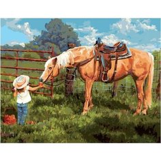 Картина по номерам Любимая лошадка 40х50 см Hobby Home