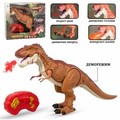Динозавр 29 см на инфракрасном управлении, со световыми эффектами, радиоуправляемая игрушка NY026-B в коробке Tong DE
