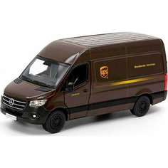 Машинка Mercedes-Benz Sprinter UPS Edition инерционная металлическая KT5430D коллекционная модель 1:48 подарок мальчику Kinsmart