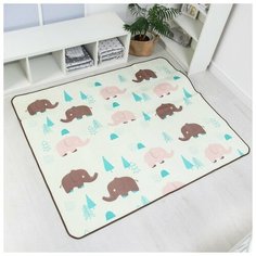 Коврик детский на фольгированной основе "Слоник", размер 180X150 см Крошка Я