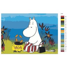 Картина по номерам Z-403 "Муми-тролли ест" 70x110 Brushes Paints
