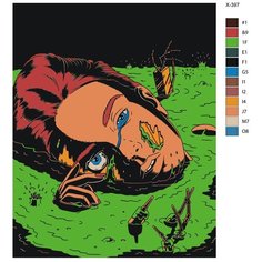 Картина по номерам X-397 "Тонущий в кислоте" 80x100 Brushes Paints