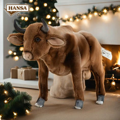 Мягкая игрушка Hansa Бык, 30 см, коричневый