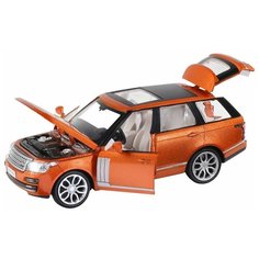 Машинка металлическая Автопанорама 1:34, 2013 Range Rover, оранжевый, инерция, свет, звук, открываются двери (JB1251296)