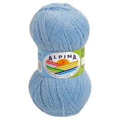 Пряжа ALPINA "KLEMENT" 80% альпака, 20% мериносовая шерсть 4 шт.х50г 300м №10 голубой