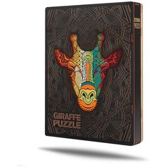 Пазлы / головоломки / Деревянный пазл Piecezz Puzzle "жираф" 28х35 см (большой) 250 деталей развивающие игры / Фигурная мозаика