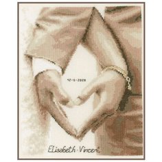 PN-0187247 Набор для вышивания крестом Vervaco, Heart of the newlyweds 21х26, аида 14