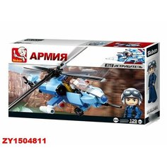 Конструктор Армия Вертолет, 129 деталей, SLUBAN 9380369